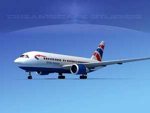 3D airline boeing 767 767-200er model