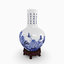 3D chinese blue white - model