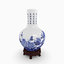 3D chinese blue white - model
