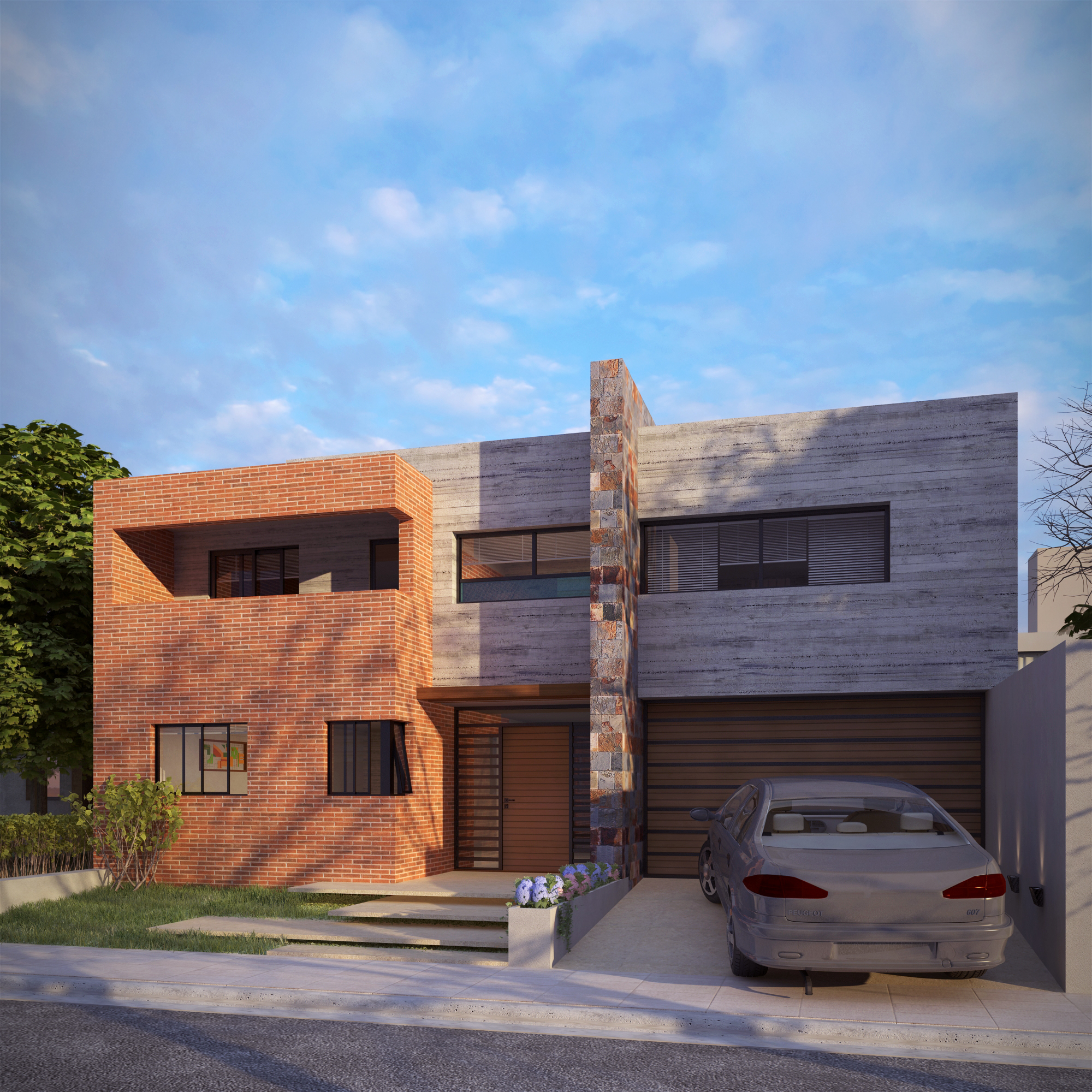 3d modern house model