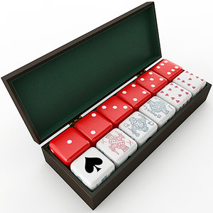 poker dice box 3D model