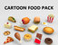 3D model cartoon food pack