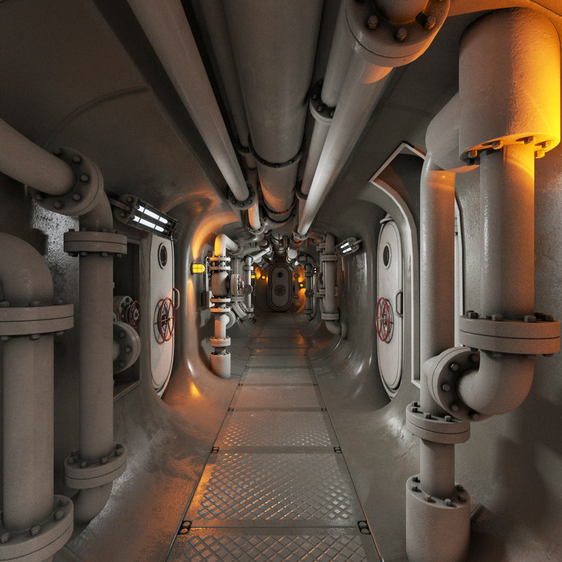 3D model submarine corridor TurboSquid 1302721