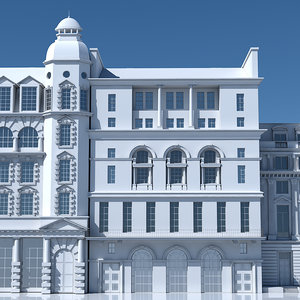 3D tenement building facades model