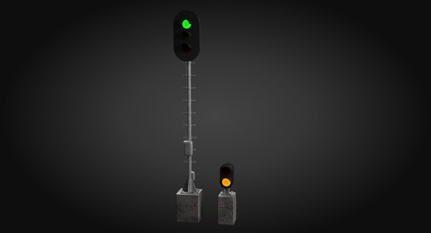 3D railroad signal lights model TurboSquid 1302976