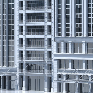 3D tenement building facades