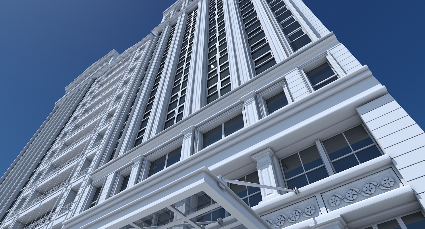 3d tenement building facades