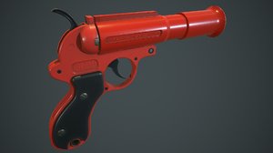 3D model pbr flare gun