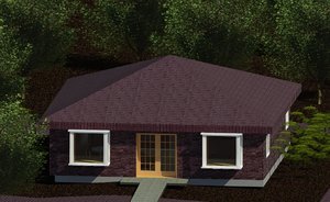 3D cabin house