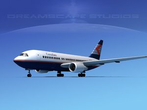3D airline boeing 767 767-200er
