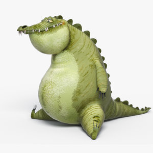 cartoon alligator 3D model