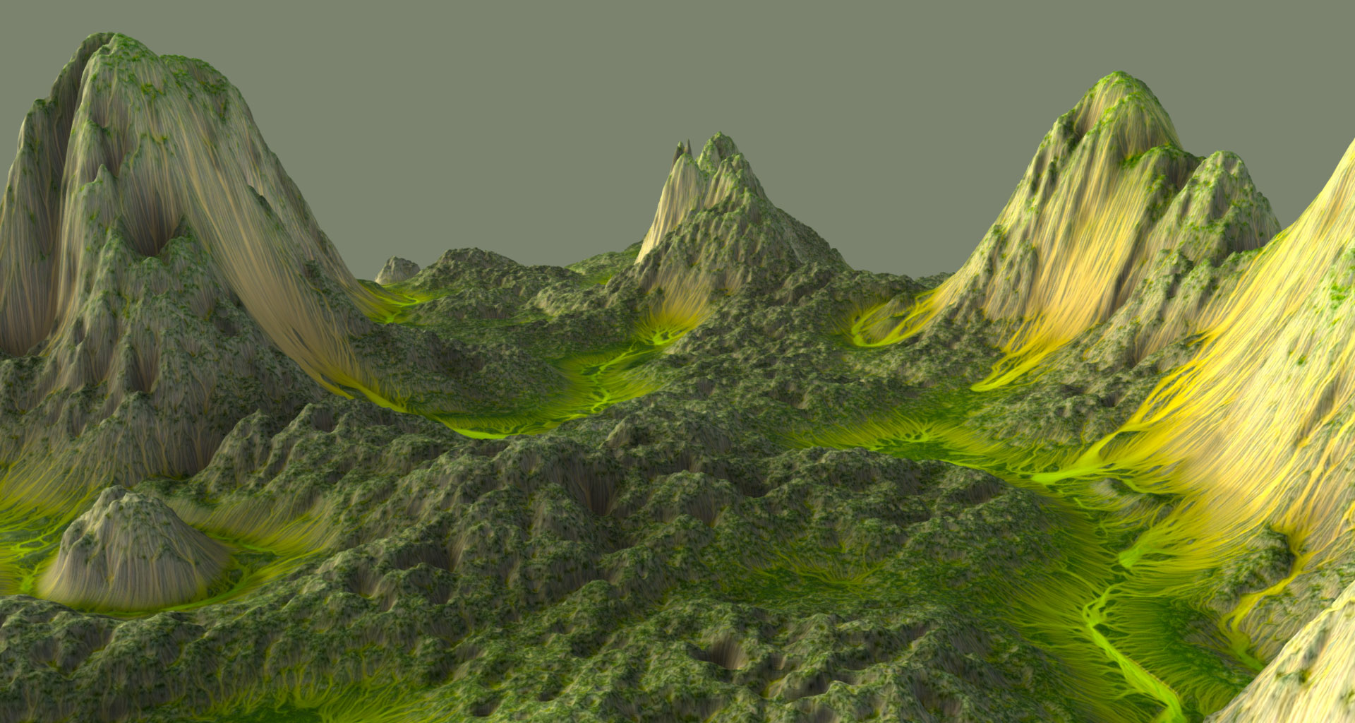 低聚现实绿山地形09 - 游戏准备好了3d模型