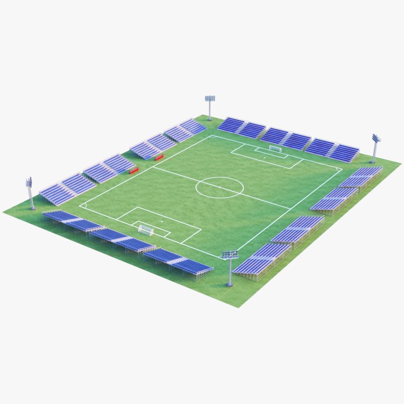 Soccer pitch 3D model TurboSquid 1303232