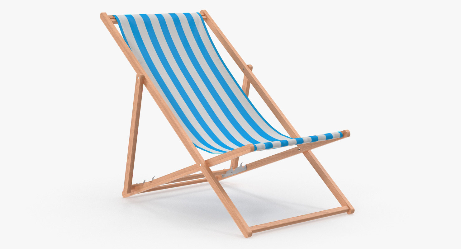 Folding wooden beach chair 3D model - TurboSquid 1303250