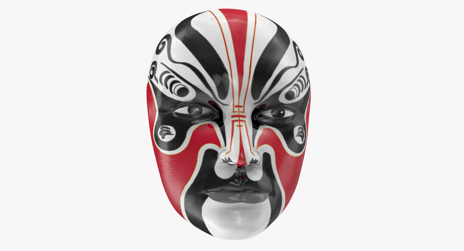 3D japanese male opera mask - TurboSquid 1303273