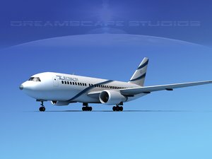 airline boeing 767 767-200er 3D