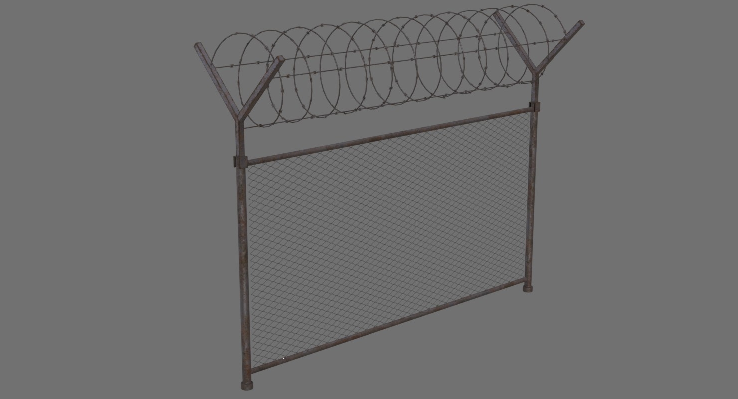 barbed wire fence 1b model