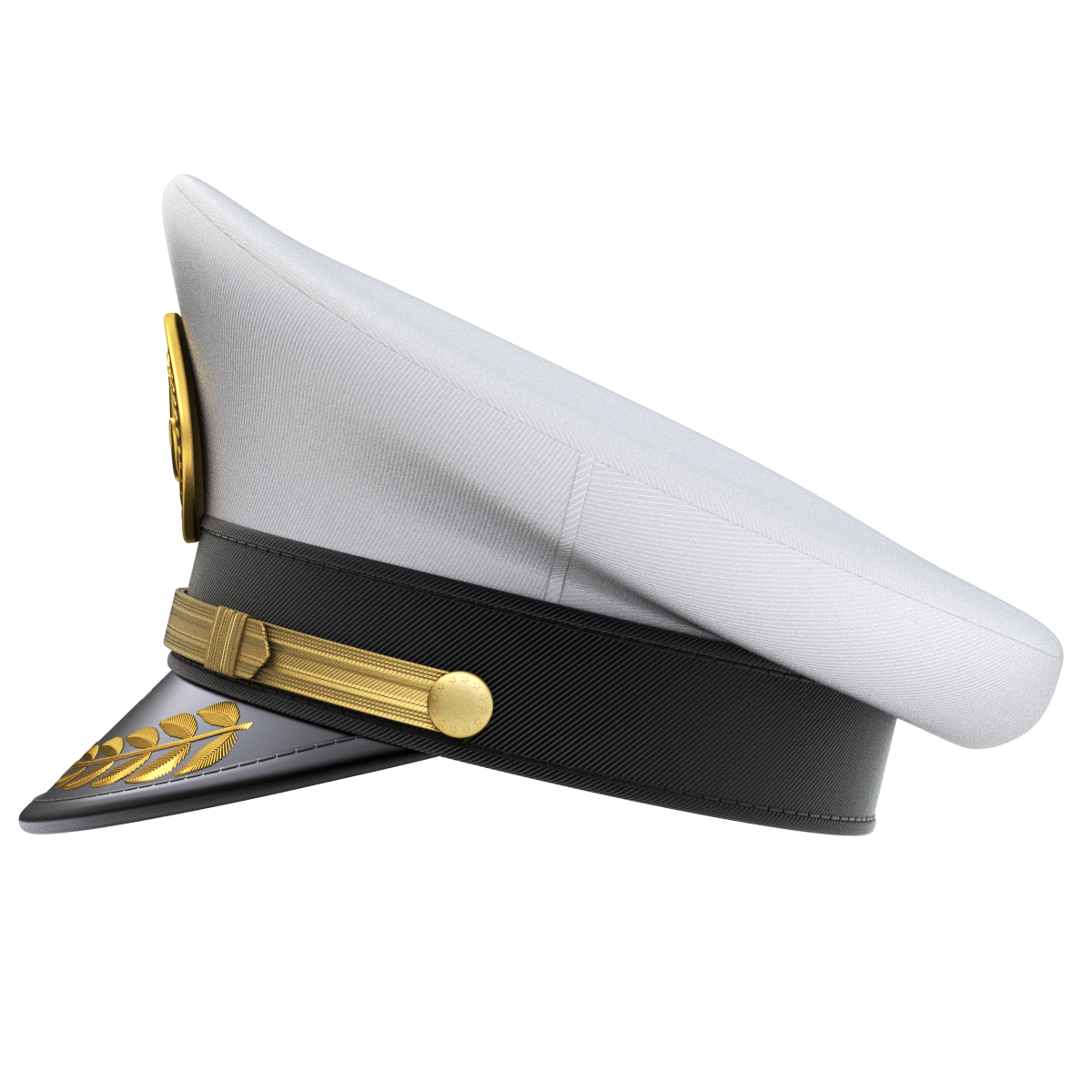 Casquette Capitaine Marine Adulte – Blanc, Broderie Ancre, Ajustable, Pour Fête Et Cosplay