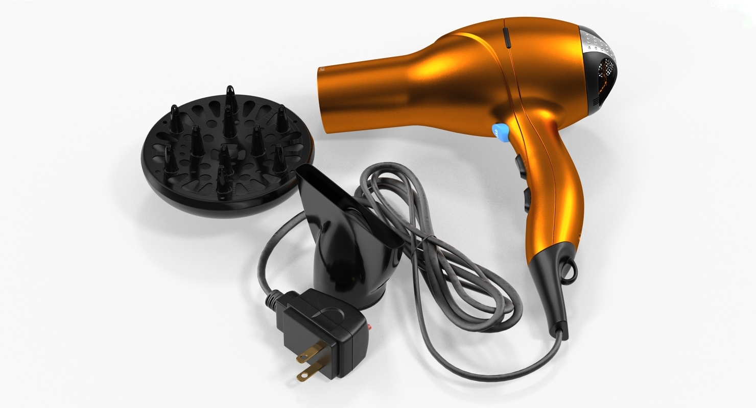 3d Conair Hair Dryer Nozzles Turbosquid 1303646