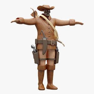 3D cowboy cloth model