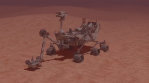 3D model curiosity rover mars