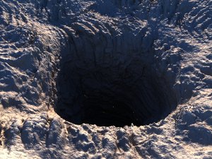 3D ground hole cave