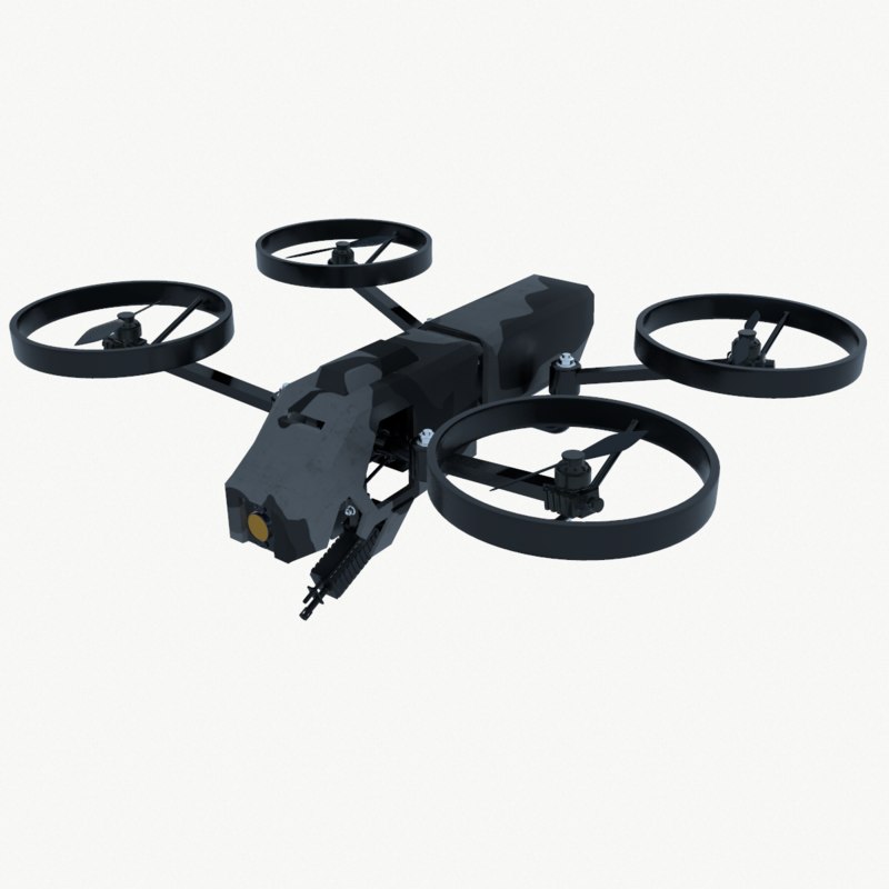 3D model quadrocopter drone guns - TurboSquid 1303906