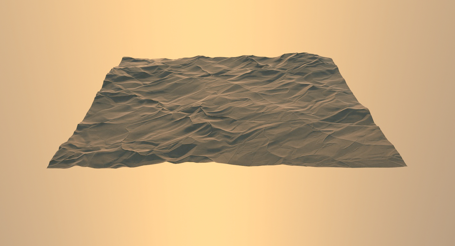 沙丘地形景观3d模型