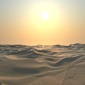 desert dunes landscape scene 3D