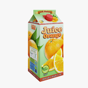 3D pack orange juice