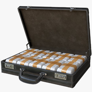 briefcase drugs 3D model