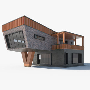 modern house roof basin 3D