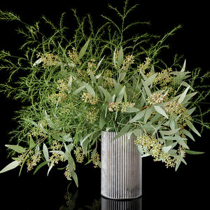 3D eucalyptus bouquet model