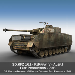 german panzer 4 ausf 3D model