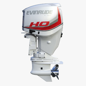 evinrude e-tec outboard engine 3D model