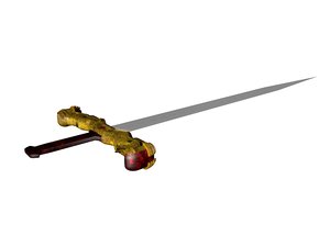 sword gold golden model