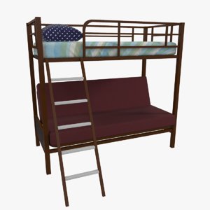3D model bunk bed