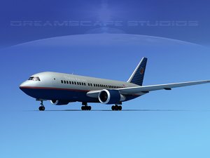 3D airline boeing 767 767-200er
