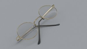 realistic glasses 3D