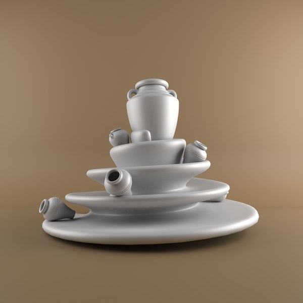 3d earthenware jar model