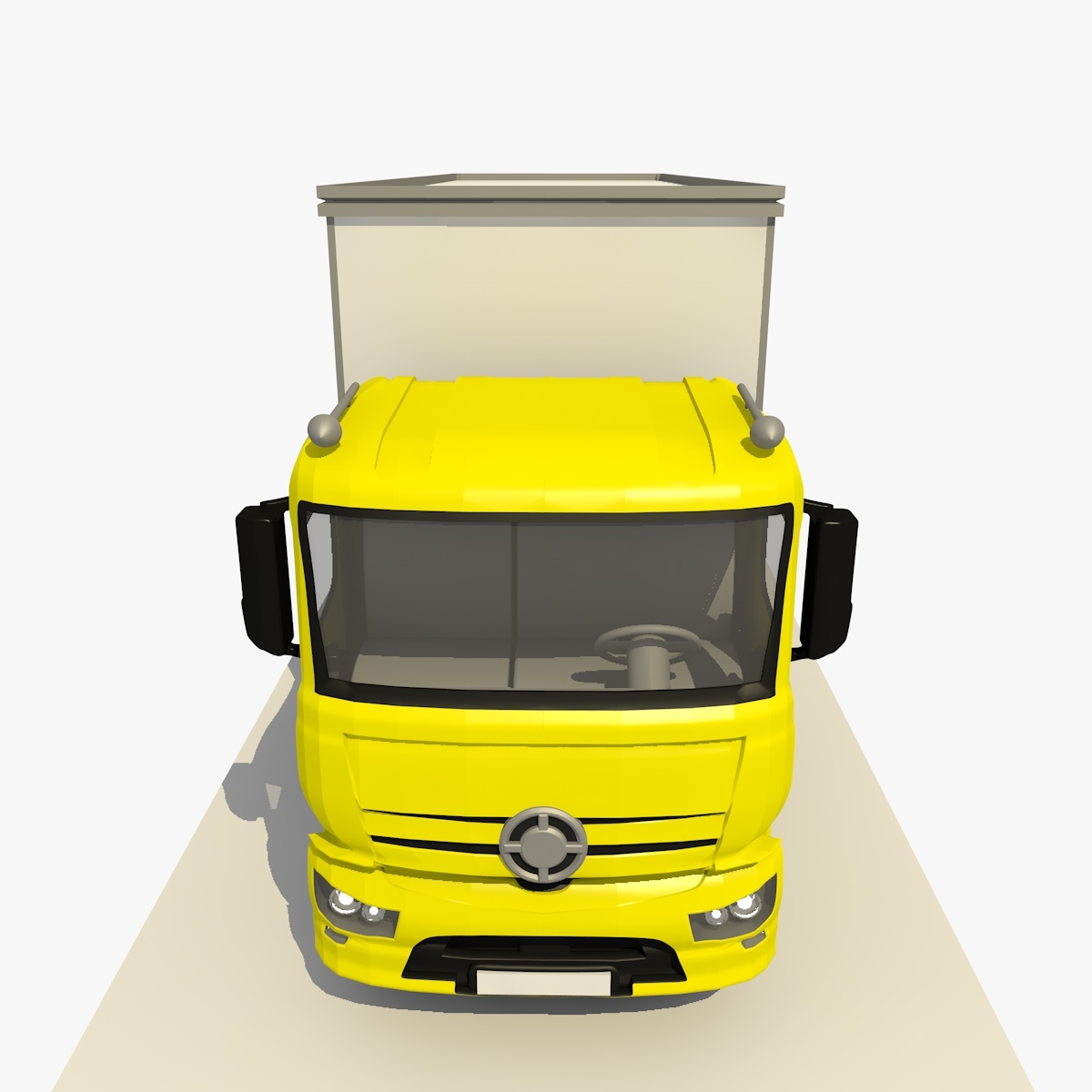 3d generic lorry 2黄色3d模型