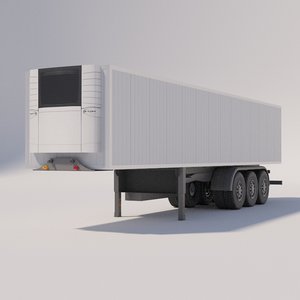 refrigerator semi-truck 3D model