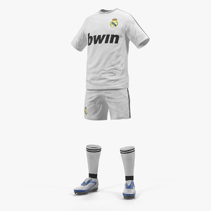 3D soccer uniform real madrid
