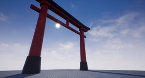 3D torii japanese gate model