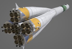 3D r-7 rocket vostok
