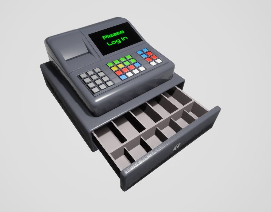 3D cash register model TurboSquid 1305166