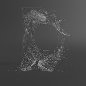 web letter d 3D model