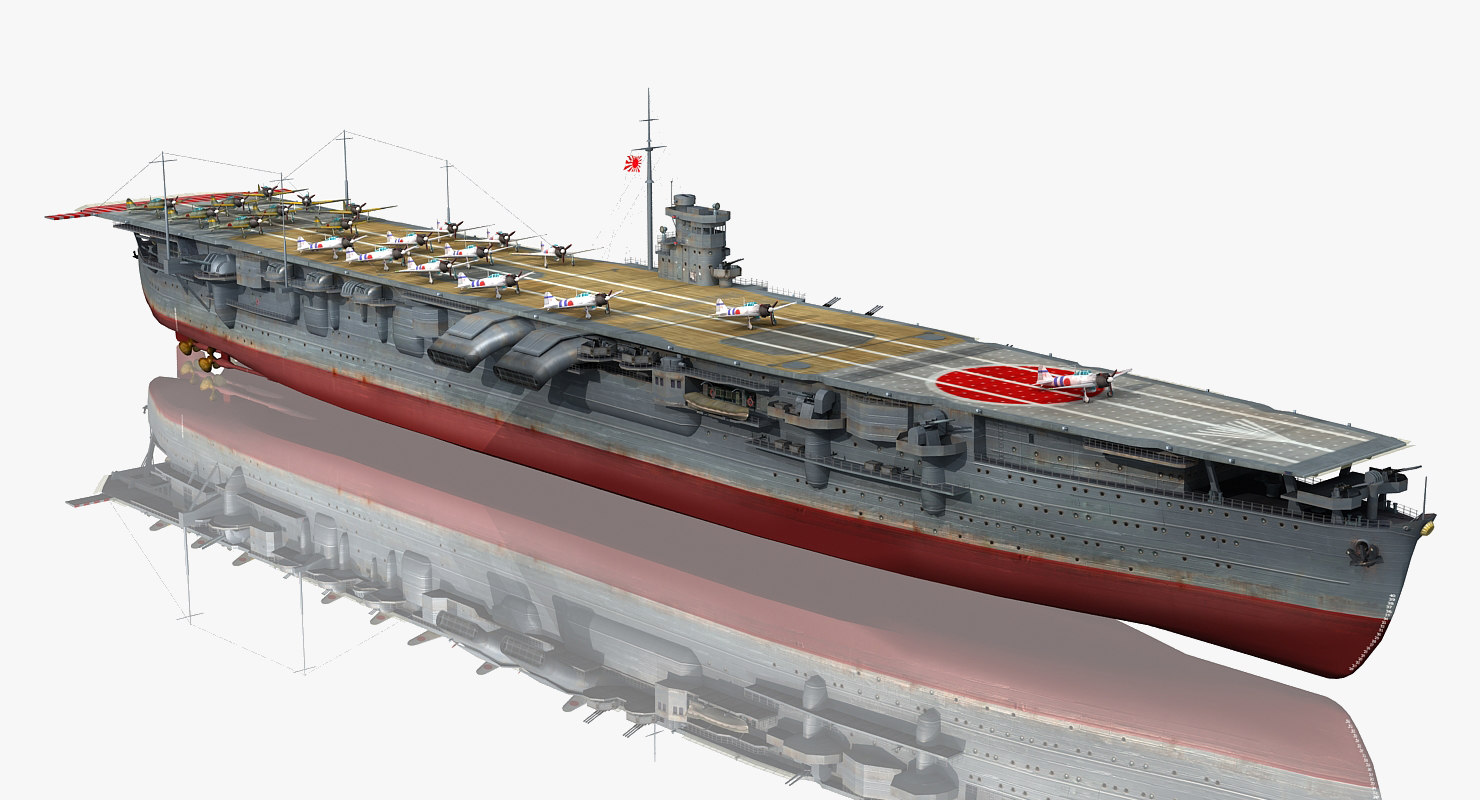 3D japanese aircraft carrier hiryu model - TurboSquid 1305418