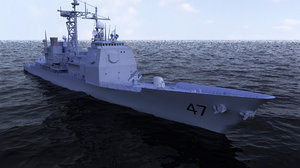 3D ticonderoga class cruiser