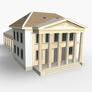 3D model historical police station rathaus
